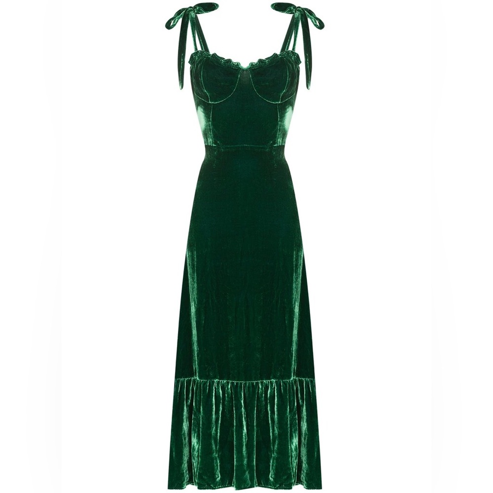 Reformation Antoinette Velvet Midi Dress